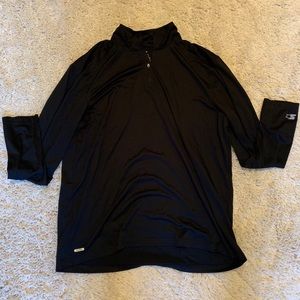 Long sleeve top zip starter shirt size large